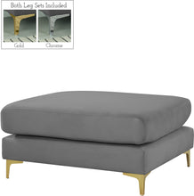 Load image into Gallery viewer, Julia Grey Velvet Modular Ottoman image