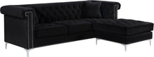 Load image into Gallery viewer, Damian Black Velvet 2pc. Reversible Sectional image
