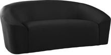 Load image into Gallery viewer, Riley Black Velvet Loveseat image