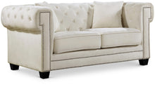 Load image into Gallery viewer, Bowery Cream Velvet Loveseat image