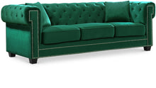 Load image into Gallery viewer, Bowery Green Velvet Sofa image