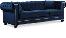 Load image into Gallery viewer, Bowery Navy Velvet Sofa image