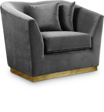 Load image into Gallery viewer, Arabella Grey Velvet Chair image