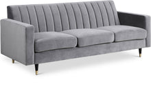 Load image into Gallery viewer, Lola Grey Velvet Sofa image