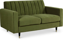 Load image into Gallery viewer, Lola Olive Velvet Loveseat image