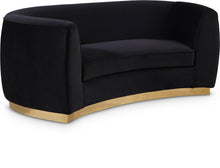Load image into Gallery viewer, Julian Black Velvet Loveseat image