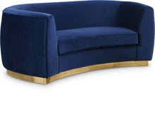 Load image into Gallery viewer, Julian Navy Velvet Loveseat image