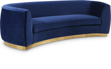 Load image into Gallery viewer, Julian Navy Velvet Sofa image