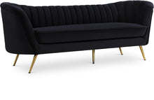 Load image into Gallery viewer, Margo Black Velvet Sofa image