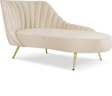 Load image into Gallery viewer, Margo Cream Velvet Chaise image