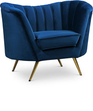 Load image into Gallery viewer, Margo Navy Velvet Chair image