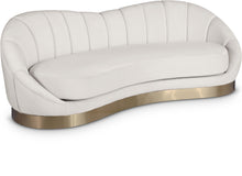 Load image into Gallery viewer, Shelly Cream Velvet Sofa image