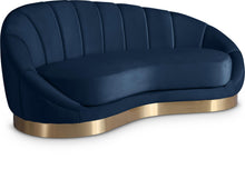 Load image into Gallery viewer, Shelly Navy Velvet Chaise image