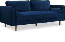 Load image into Gallery viewer, Emily Navy Velvet Sofa image