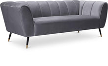 Load image into Gallery viewer, Beaumont Grey Velvet Sofa image
