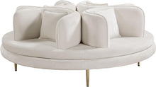 Load image into Gallery viewer, Circlet Cream Velvet Round Sofa Settee image
