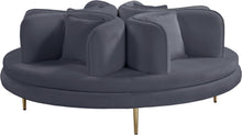 Load image into Gallery viewer, Circlet Grey Velvet Round Sofa Settee image