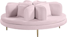 Load image into Gallery viewer, Circlet PInk Velvet Round Sofa Settee image