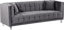 Load image into Gallery viewer, Mariel Grey Velvet Sofa image