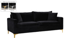 Load image into Gallery viewer, Naomi Black Velvet Sofa image
