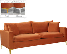 Load image into Gallery viewer, Naomi Cognac Velvet Sofa image