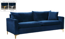 Load image into Gallery viewer, Naomi Navy Velvet Sofa image