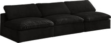Load image into Gallery viewer, Cozy Black Velvet Cloud Modular Armless Sofa image