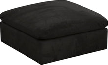 Load image into Gallery viewer, Cozy Black Velvet Ottoman image
