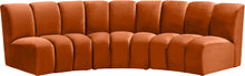 Load image into Gallery viewer, Infinity Cognac Velvet 3pc. Modular Sectional image