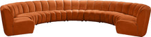 Load image into Gallery viewer, Infinity Cognac Velvet 9pc. Modular Sectional image