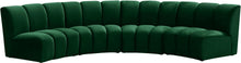 Load image into Gallery viewer, Infinity Green Velvet 4pc. Modular Sectional image