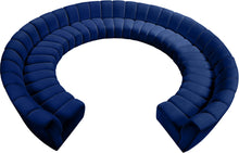 Load image into Gallery viewer, Infinity Navy Velvet 11pc. Modular Sectional image