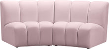 Load image into Gallery viewer, Infinity Pink Velvet 2pc. Modular Sectional image