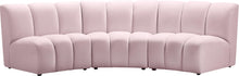 Load image into Gallery viewer, Infinity Pink Velvet 3pc. Modular Sectional image