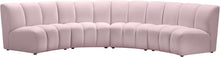 Load image into Gallery viewer, Infinity Pink Velvet 4pc. Modular Sectional image