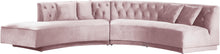 Load image into Gallery viewer, Kenzi Pink Velvet 2pc. Sectional image