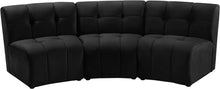 Load image into Gallery viewer, Limitless Black Velvet 3pc. Modular Sectional image