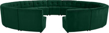 Load image into Gallery viewer, Limitless Green Velvet 15pc. Modular Sectional image