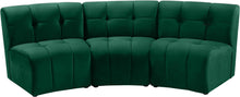 Load image into Gallery viewer, Limitless Green Velvet 3pc. Modular Sectional image