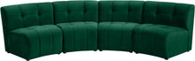 Load image into Gallery viewer, Limitless Green Velvet 4pc. Modular Sectional image