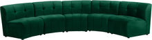 Load image into Gallery viewer, Limitless Green Velvet 5pc. Modular Sectional image