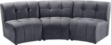 Load image into Gallery viewer, Limitless Grey Velvet 3pc. Modular Sectional image
