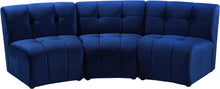 Load image into Gallery viewer, Limitless Navy Velvet 3pc. Modular Sectional image