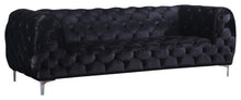 Load image into Gallery viewer, Mercer Black Velvet Sofa image