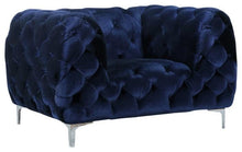 Load image into Gallery viewer, Mercer Navy Velvet Chair image