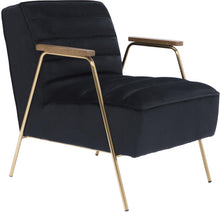 Load image into Gallery viewer, Woodford Black Velvet Accent Chair image