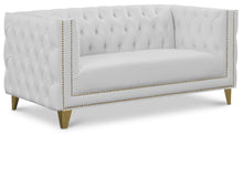 Load image into Gallery viewer, Michelle White Faux Leather Loveseat image
