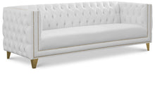 Load image into Gallery viewer, Michelle White Faux Leather Sofa image