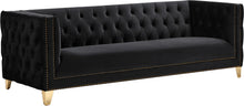 Load image into Gallery viewer, Michelle Black Velvet Sofa image