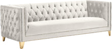 Load image into Gallery viewer, Michelle Cream Velvet Sofa image